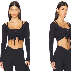 437 The Wrap Top - BLACK